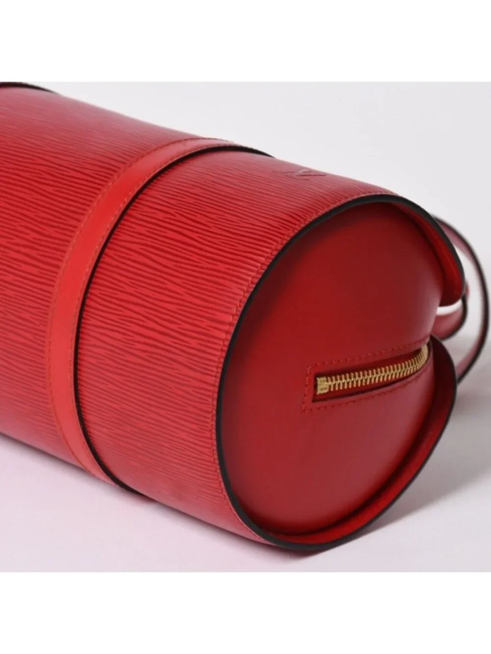 Louis Vuitton Soufflot Handbag Epi Leather Red Gold